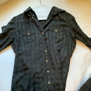 Black checkered blouse